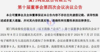 廈門(mén)鎢業(yè)設(shè)立子公司建設(shè)高性能釹鐵硼磁性材料專案公告圖片
