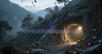 內蒙古沙麥鎢礦:黑鎢礦金屬量突破4萬噸大關 鎢礦山圖片
