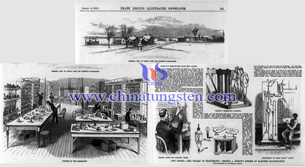 愛迪生在門羅公園的實驗室,1880年1月10日。(Frank Leslie's Illustrated Newspaper)