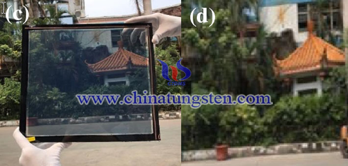 中空玻璃封裝法制作的大面積電致變色器件變色數碼照片